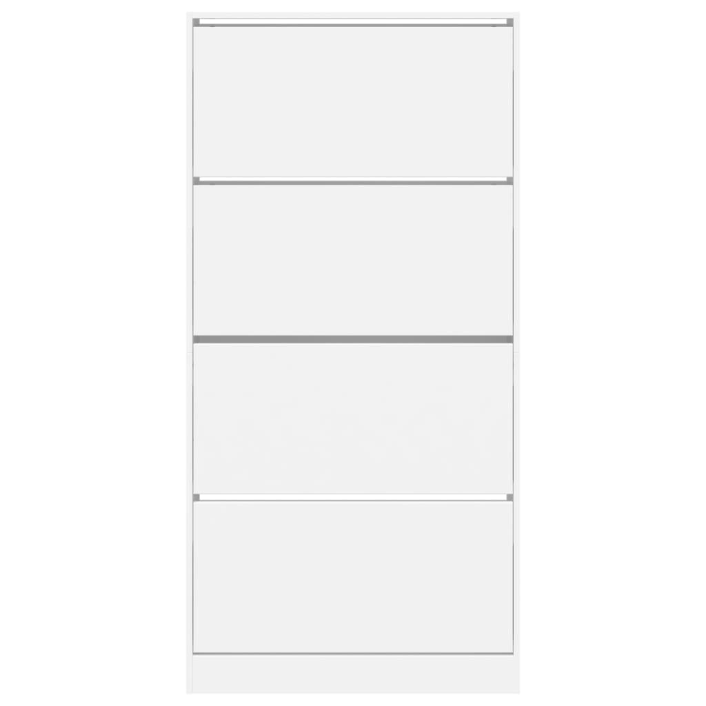 Schoenenkast met 4 klaplades 80x21x163,5 cm wit is nu te koop bij PeponiXL, paradijselijk wonen!