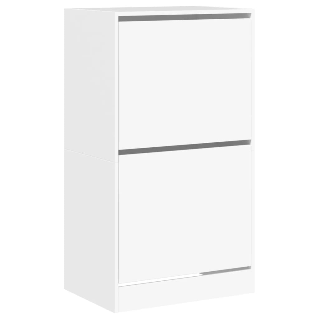 Schoenenkast met 2 klaplades 60x42x108 cm wit is nu te koop bij PeponiXL, paradijselijk wonen!