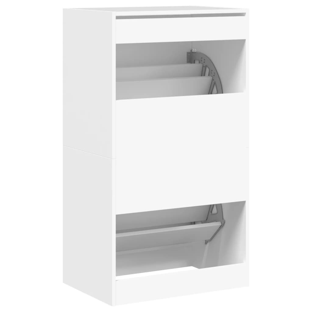 Schoenenkast met 2 klaplades 60x42x108 cm wit is nu te koop bij PeponiXL, paradijselijk wonen!
