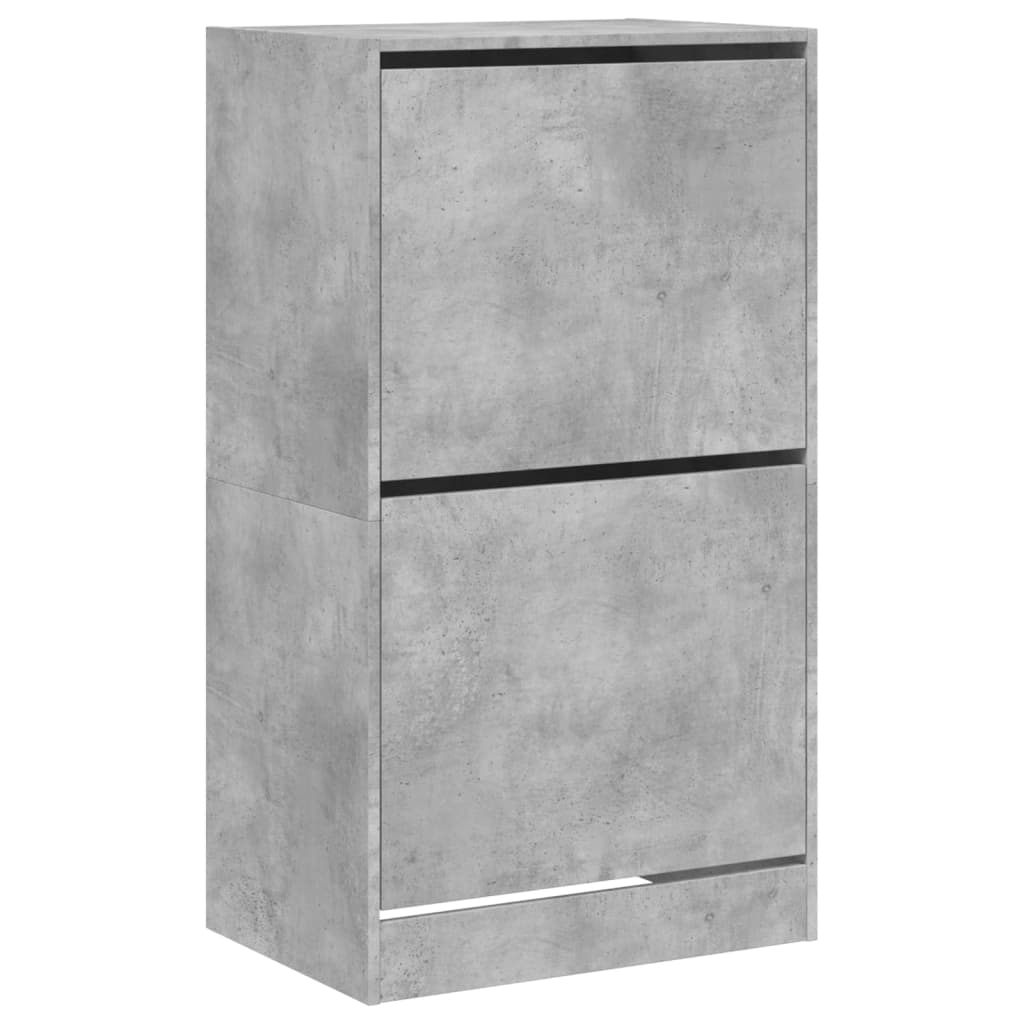 Schoenenkast met 2 klaplades 60x42x108 cm betongrijs is nu te koop bij PeponiXL, paradijselijk wonen!