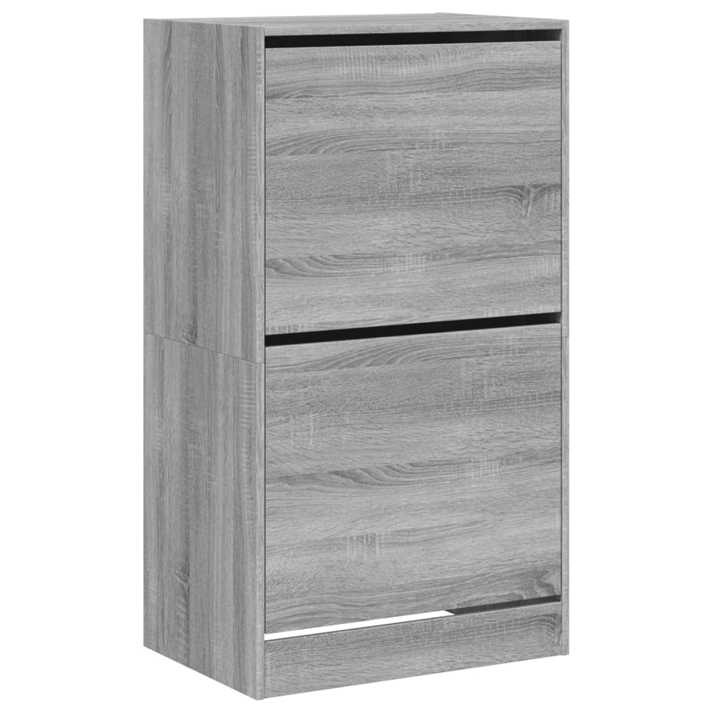 Schoenenkast met 2 klaplades 60x42x108 cm grijs sonoma is nu te koop bij PeponiXL, paradijselijk wonen!