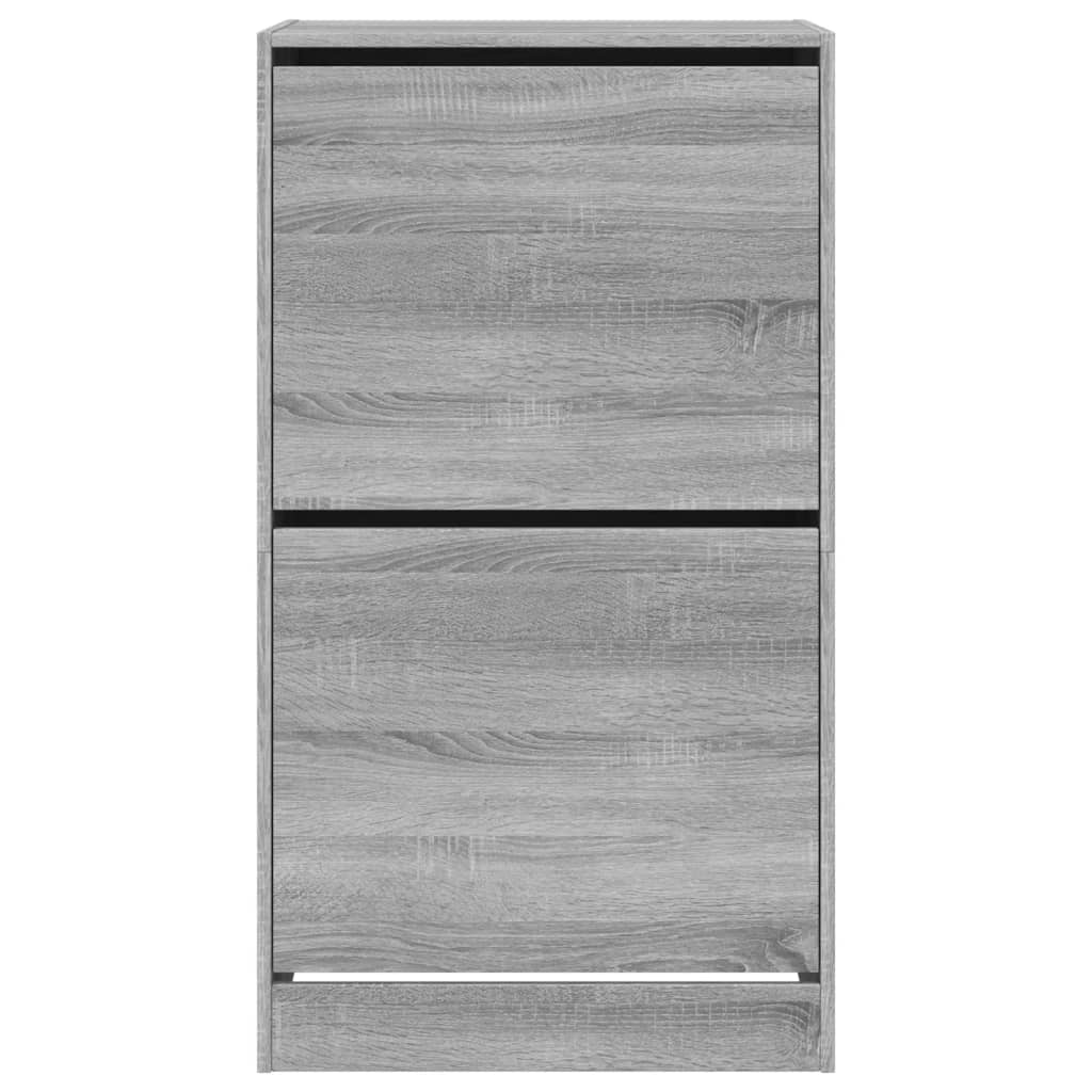 Schoenenkast met 2 klaplades 60x42x108 cm grijs sonoma is nu te koop bij PeponiXL, paradijselijk wonen!