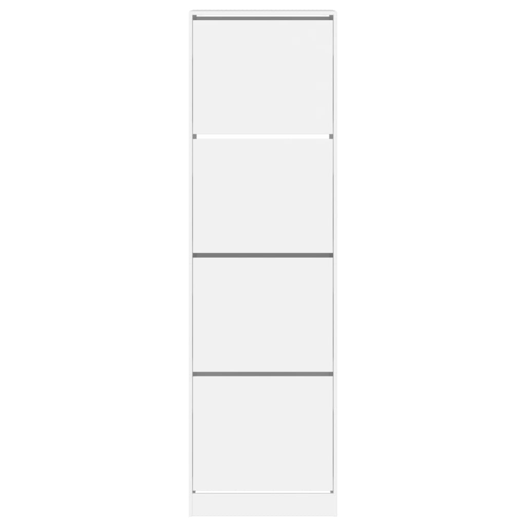 Schoenenkast met 4 klaplades 60x42x204 cm wit is nu te koop bij PeponiXL, paradijselijk wonen!