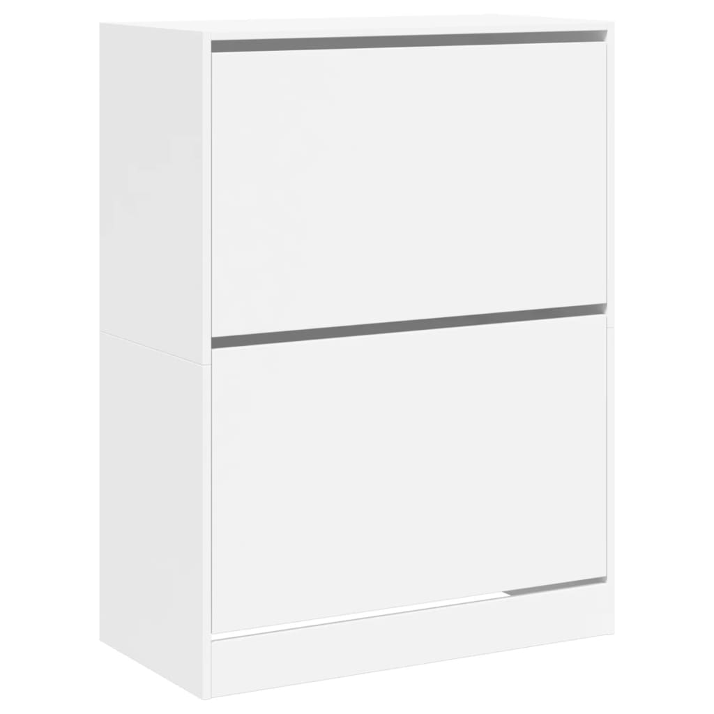 Schoenenkast met 2 klaplades 80x42x108 cm wit is nu te koop bij PeponiXL, paradijselijk wonen!
