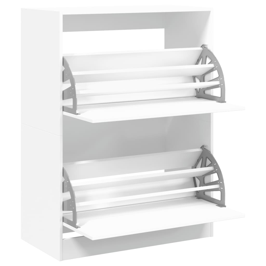Schoenenkast met 2 klaplades 80x42x108 cm wit is nu te koop bij PeponiXL, paradijselijk wonen!