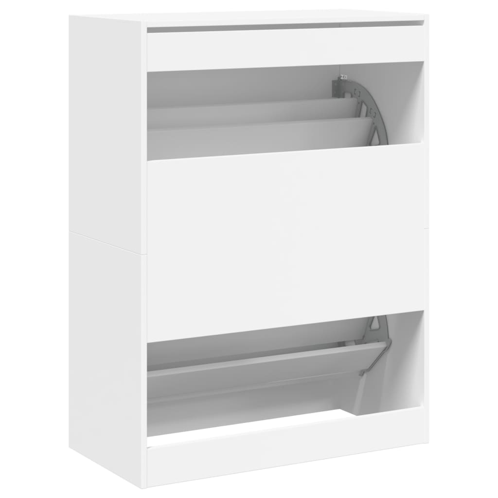 Schoenenkast met 2 klaplades 80x42x108 cm wit is nu te koop bij PeponiXL, paradijselijk wonen!