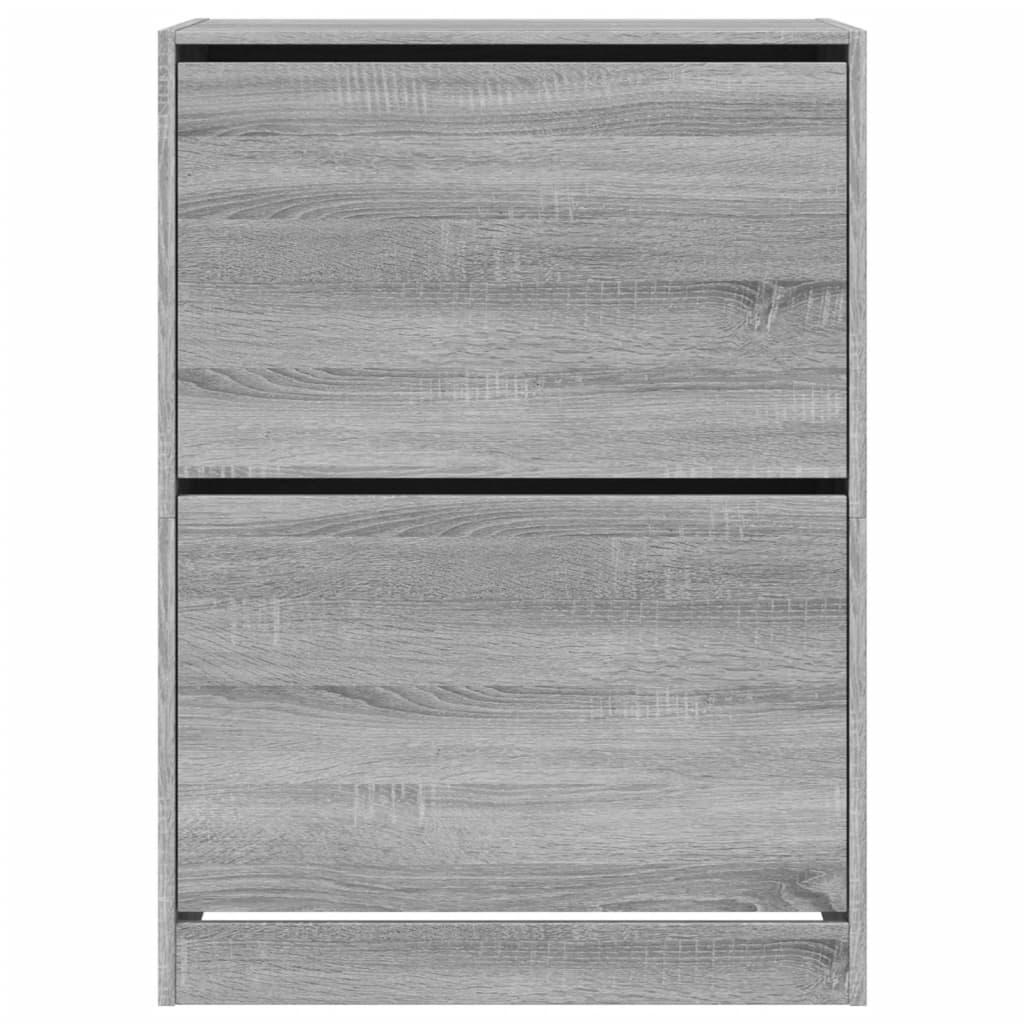 Schoenenkast met 2 klaplades 80x42x108 cm grijs sonoma is nu te koop bij PeponiXL, paradijselijk wonen!