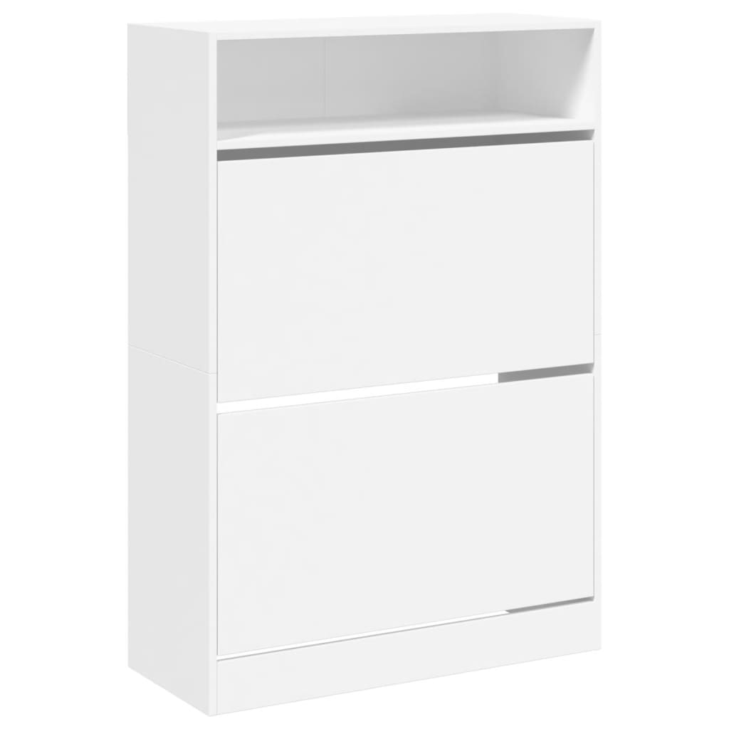 Schoenenkast met 2 klaplades 80x34x116 cm wit is nu te koop bij PeponiXL, paradijselijk wonen!
