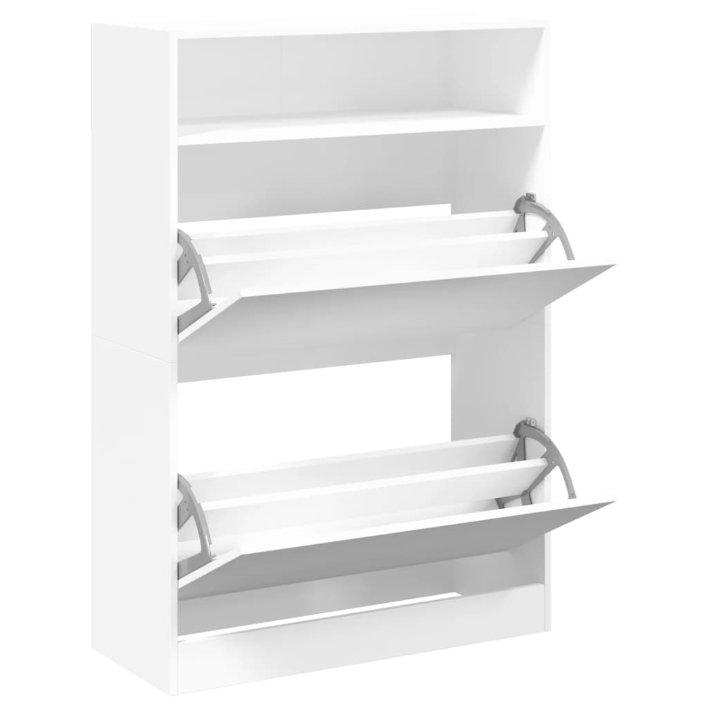 Schoenenkast met 2 klaplades 80x34x116 cm wit is nu te koop bij PeponiXL, paradijselijk wonen!