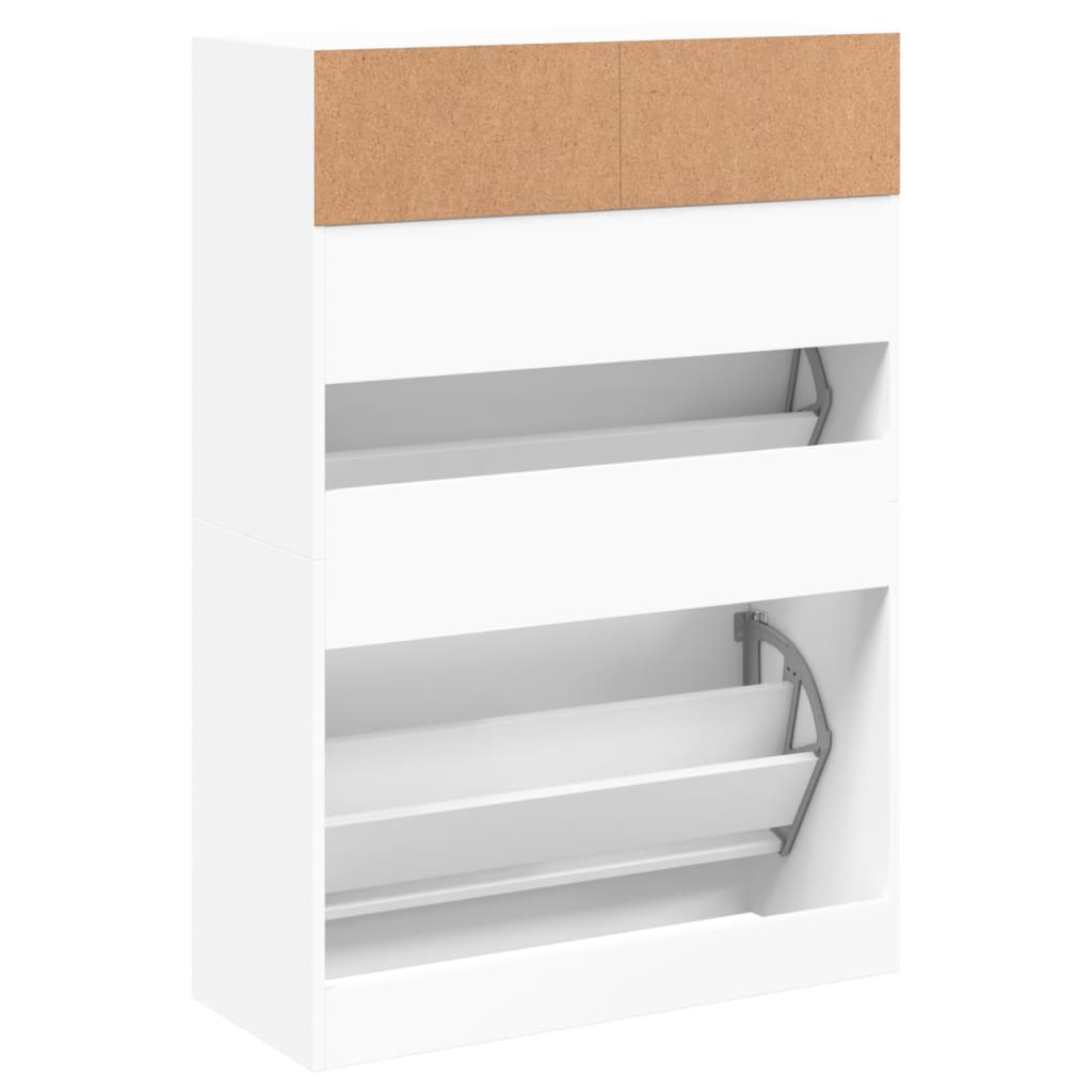 Schoenenkast met 2 klaplades 80x34x116 cm wit is nu te koop bij PeponiXL, paradijselijk wonen!
