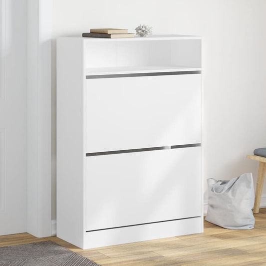 Schoenenkast met 2 klaplades 80x34x116 cm wit is nu te koop bij PeponiXL, paradijselijk wonen!