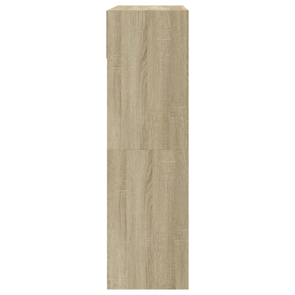 Schoenenkast met 2 klaplades 80x34x116 cm sonoma eikenkleurig is nu te koop bij PeponiXL, paradijselijk wonen!