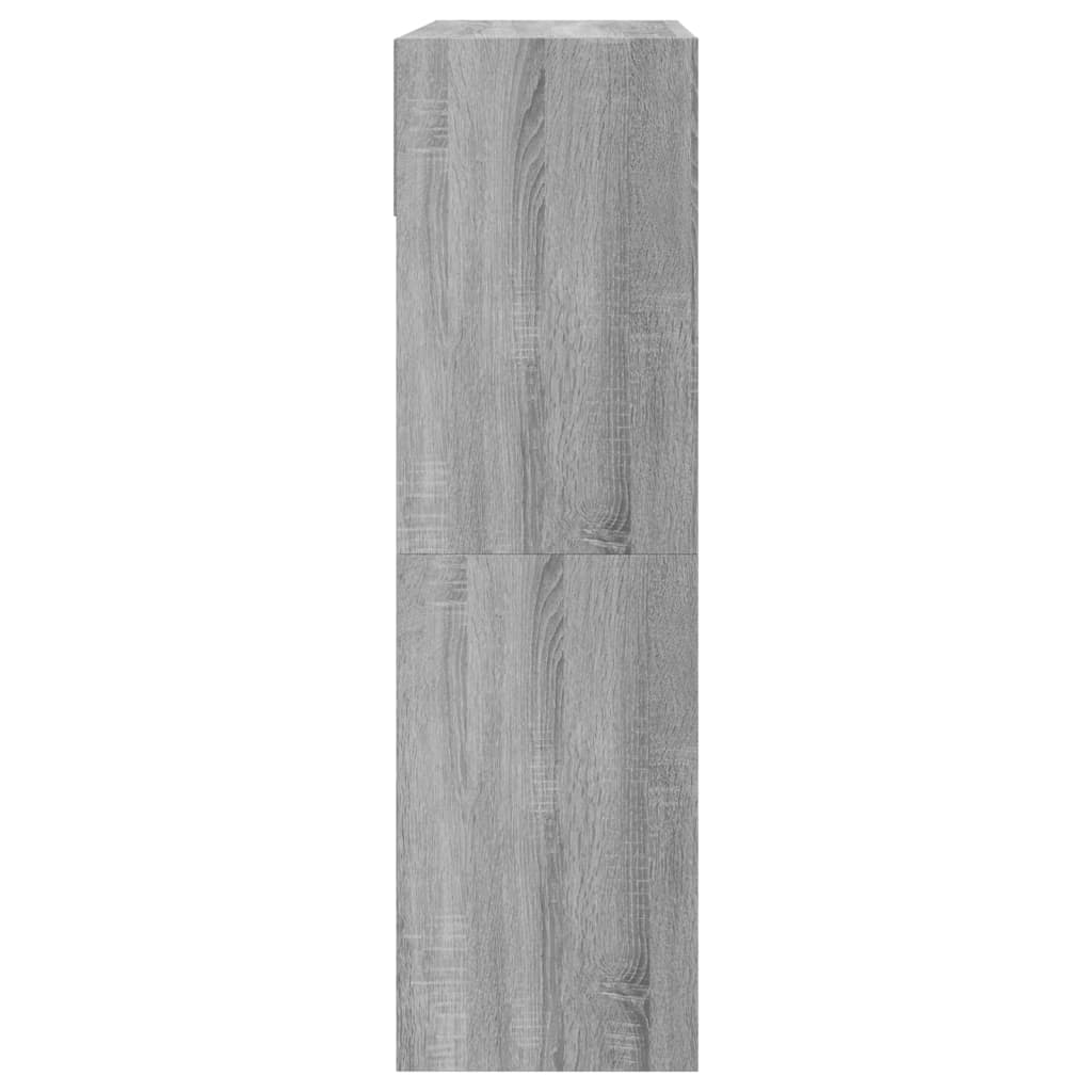 Schoenenkast met 2 klaplades 80x34x116 cm grijs sonoma is nu te koop bij PeponiXL, paradijselijk wonen!