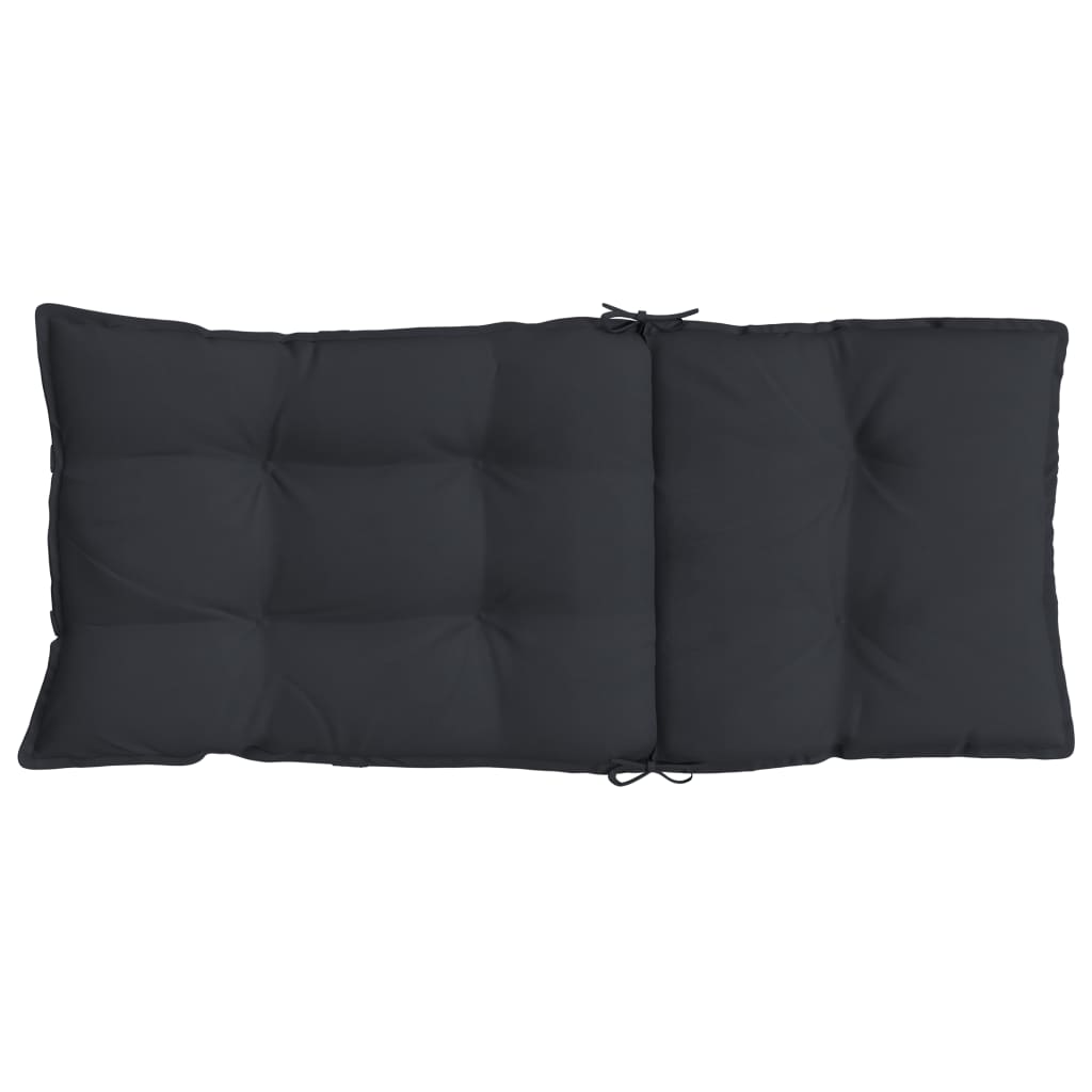 Stoelkussens 2 st hoge rug oxford stof zwart is nu te koop bij PeponiXL, paradijselijk wonen!