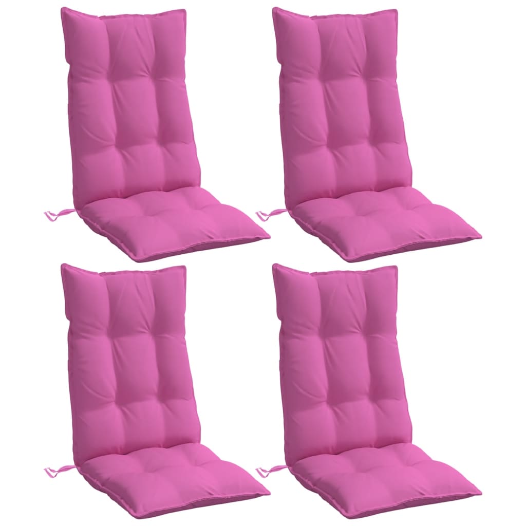 Stoelkussens 4 st hoge rug oxford stof roze is nu te koop bij PeponiXL, paradijselijk wonen!