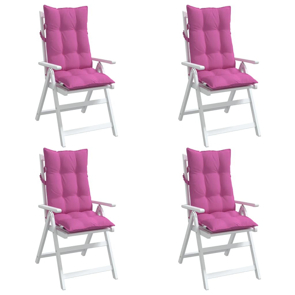 Stoelkussens 4 st hoge rug oxford stof roze is nu te koop bij PeponiXL, paradijselijk wonen!