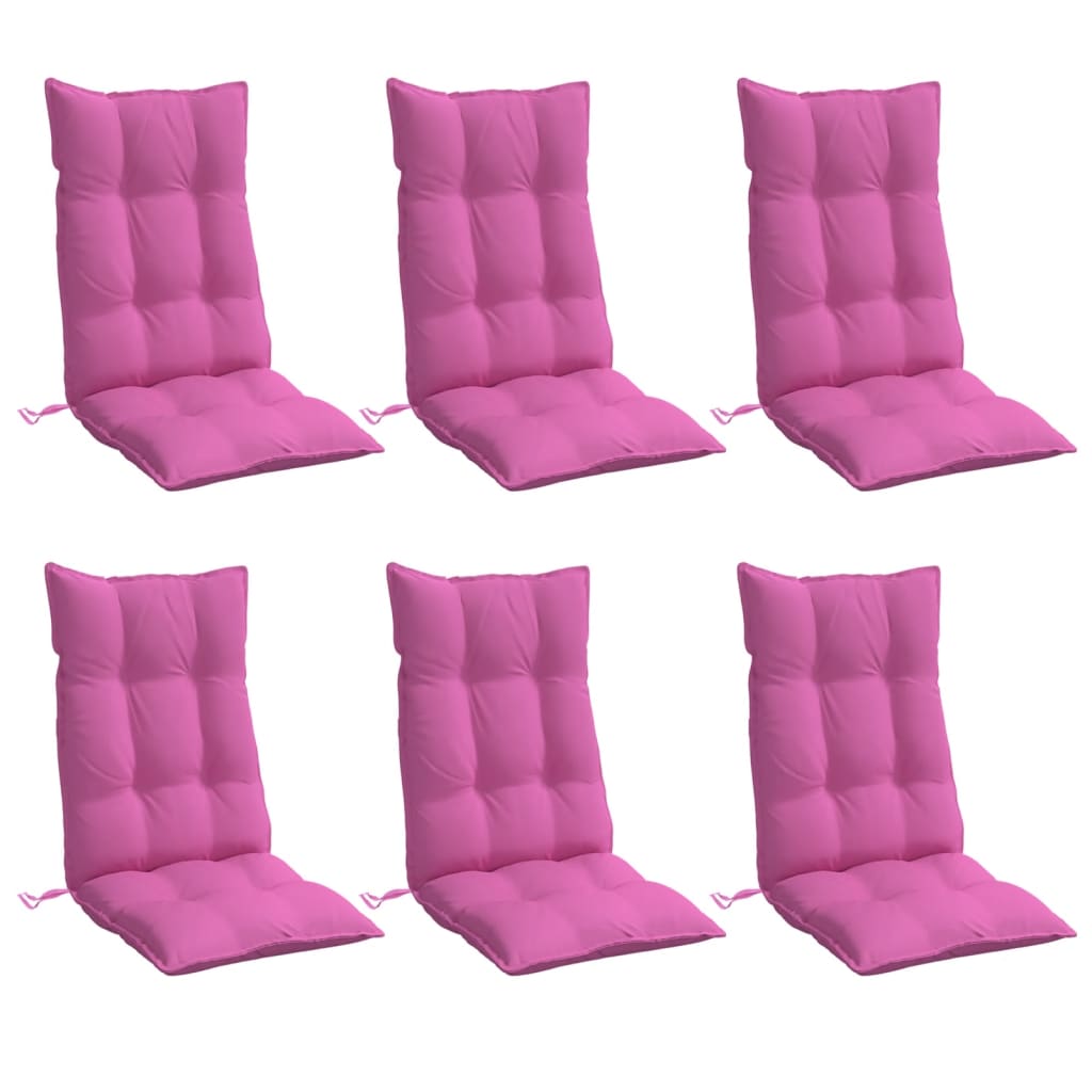 Stoelkussens 6 st hoge rug oxford stof roze is nu te koop bij PeponiXL, paradijselijk wonen!
