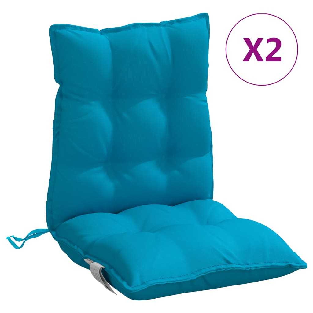 Stoelkussens 2 st lage rug oxford stof lichtblauw is nu te koop bij PeponiXL, paradijselijk wonen!