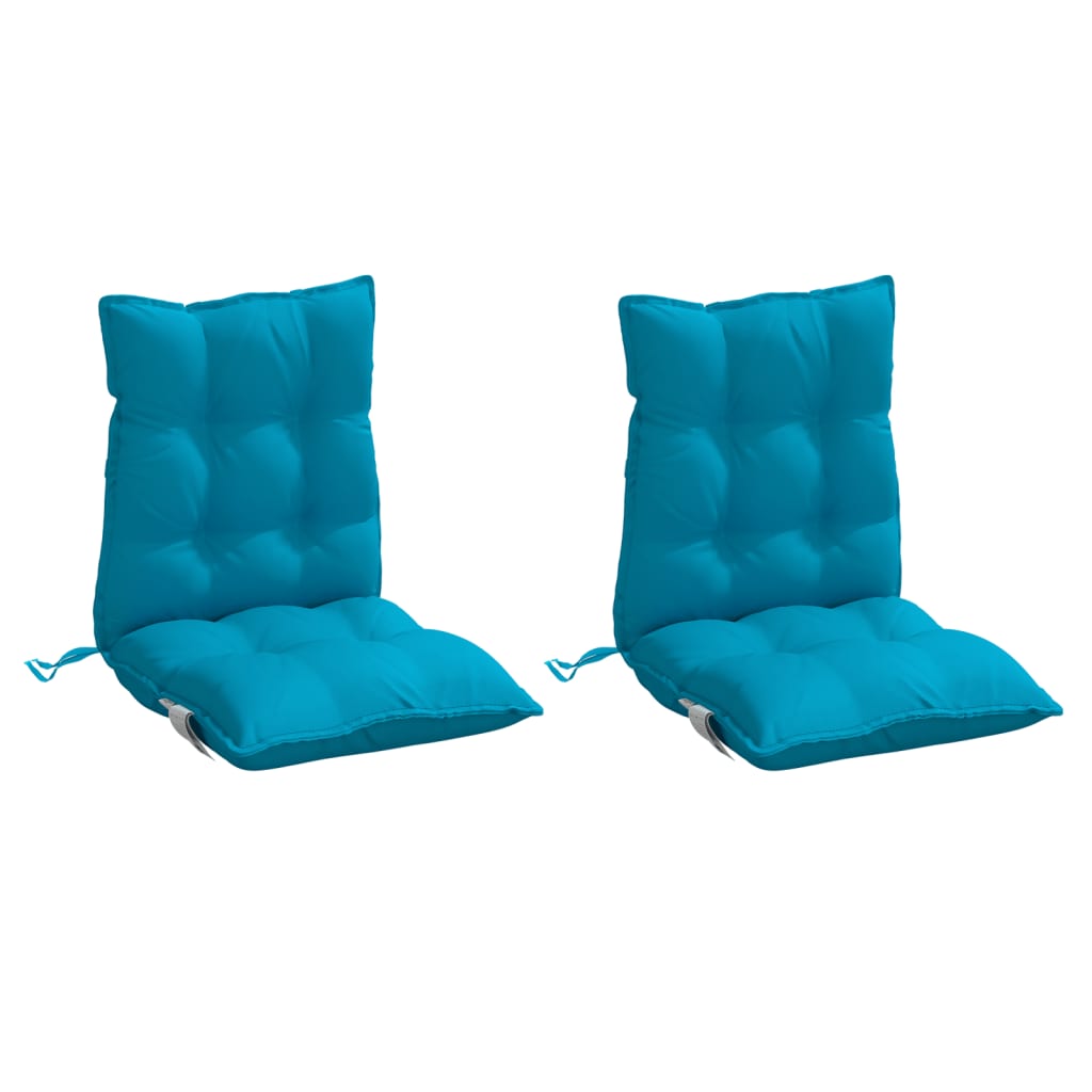 Stoelkussens 2 st lage rug oxford stof lichtblauw is nu te koop bij PeponiXL, paradijselijk wonen!