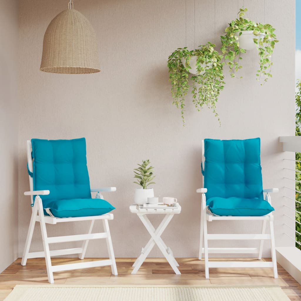 Stoelkussens 2 st lage rug oxford stof lichtblauw is nu te koop bij PeponiXL, paradijselijk wonen!
