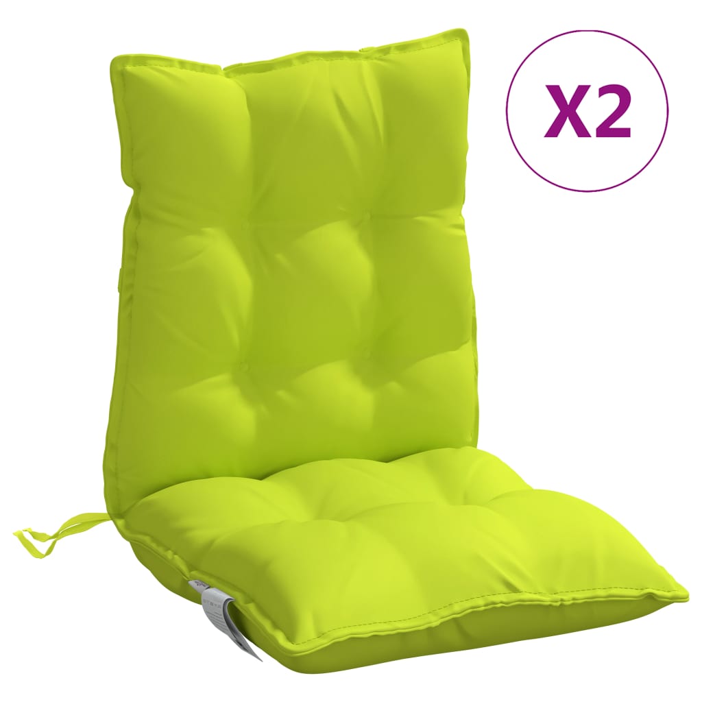 Stoelkussens 2 st lage rug oxford stof felgroen is nu te koop bij PeponiXL, paradijselijk wonen!