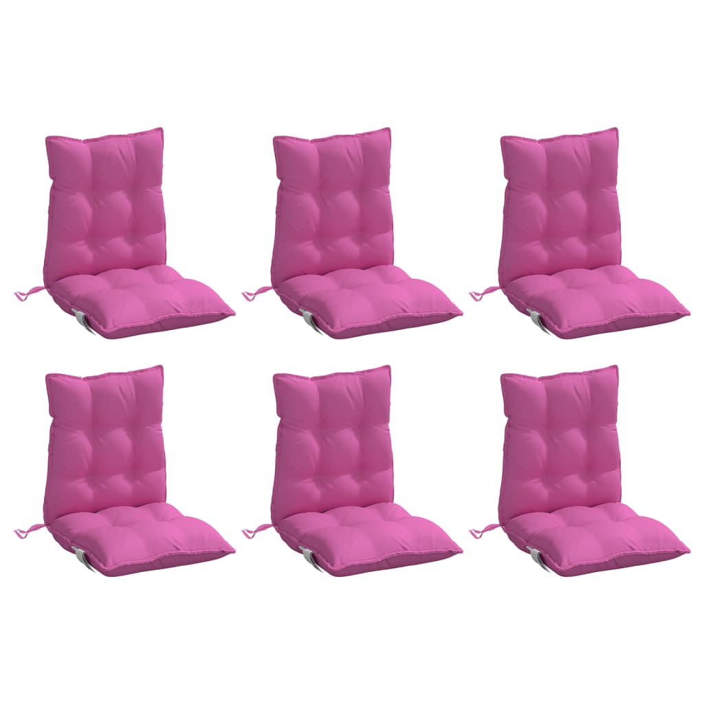 Stoelkussens 6 st lage rug oxford stof roze is nu te koop bij PeponiXL, paradijselijk wonen!