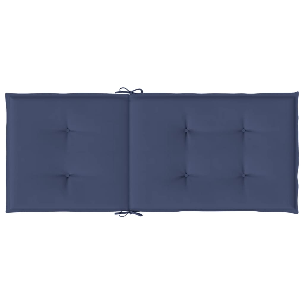 Stoelkussens 2 st hoge rug stof marineblauw is nu te koop bij PeponiXL, paradijselijk wonen!