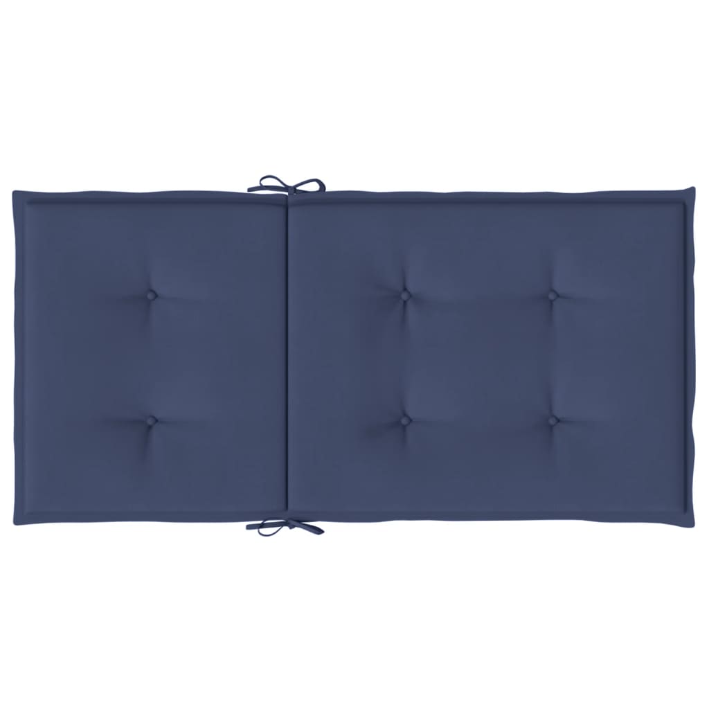 Stoelkussens 4 st lage rug stof marineblauw is nu te koop bij PeponiXL, paradijselijk wonen!