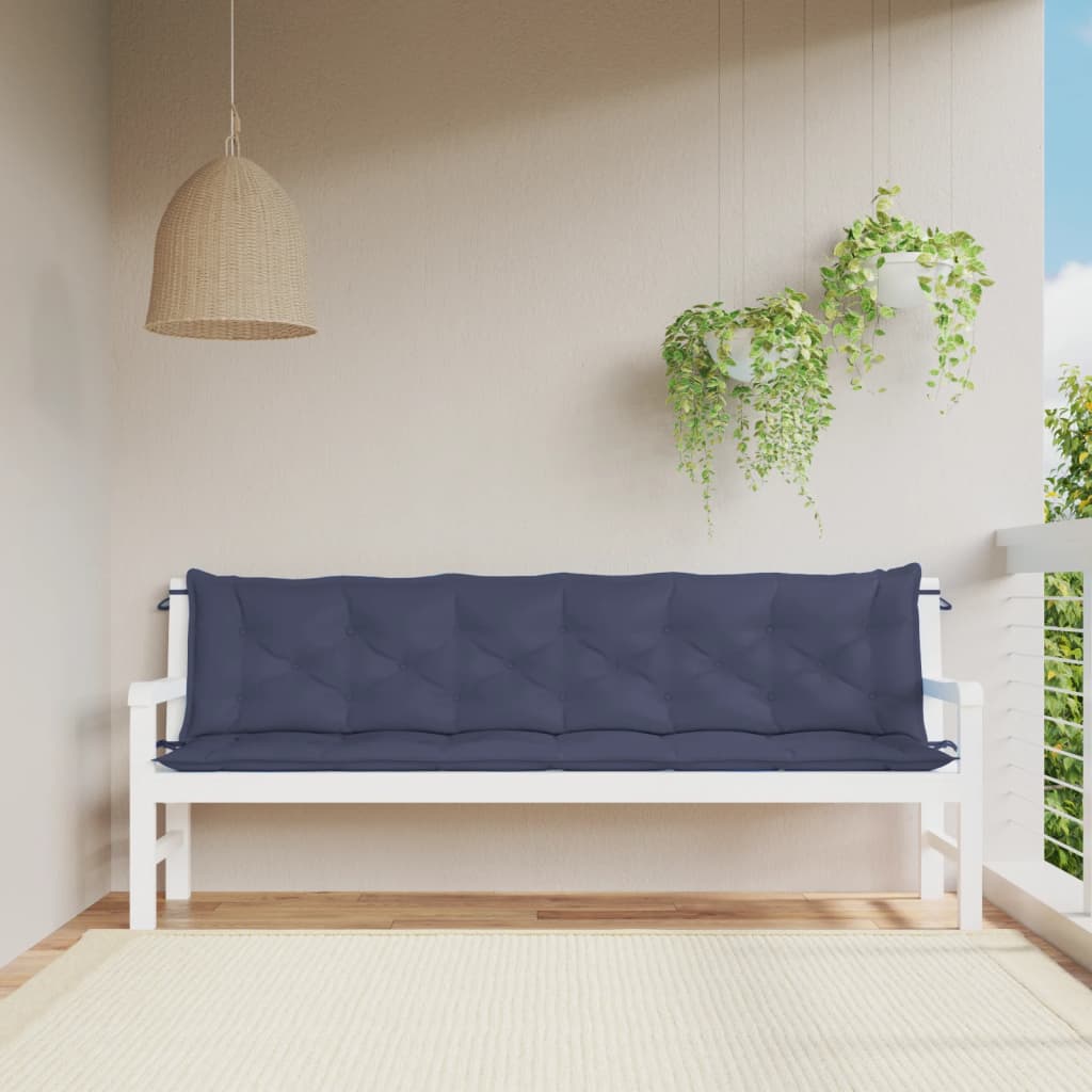 Tuinbankkussens 2 st 200x50x7 cm oxford stof marineblauw is nu te koop bij PeponiXL, paradijselijk wonen!