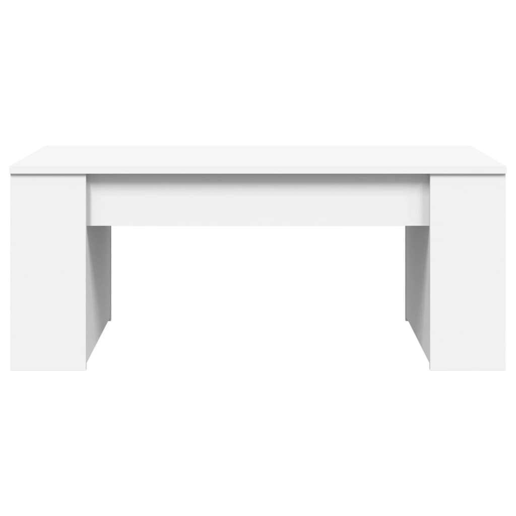 Salontafel 102x55x42 cm bewerkt hout wit is nu te koop bij PeponiXL, paradijselijk wonen!