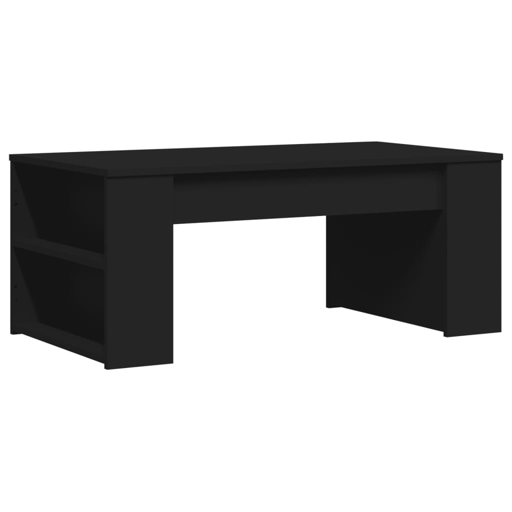 Salontafel 102x50x45 cm bewerkt hout zwart is nu te koop bij PeponiXL, paradijselijk wonen!