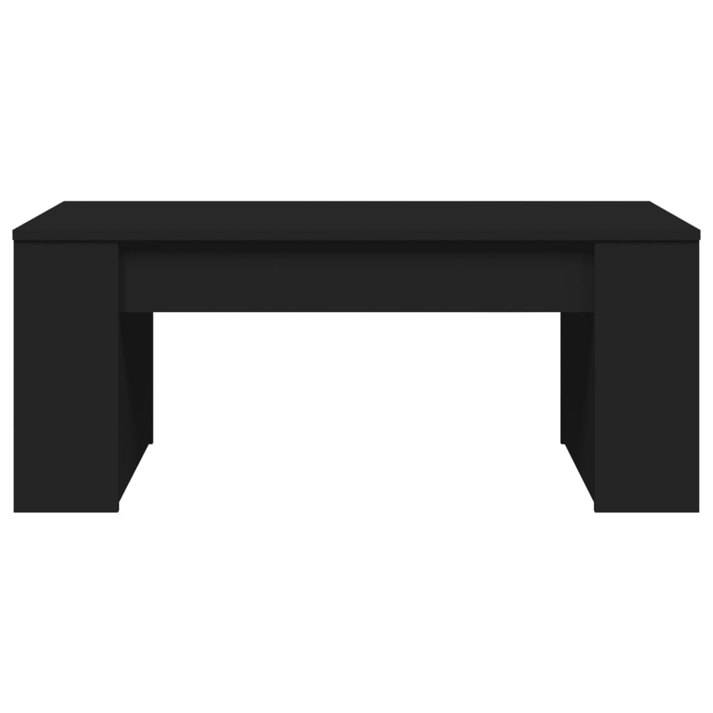 Salontafel 102x50x45 cm bewerkt hout zwart is nu te koop bij PeponiXL, paradijselijk wonen!