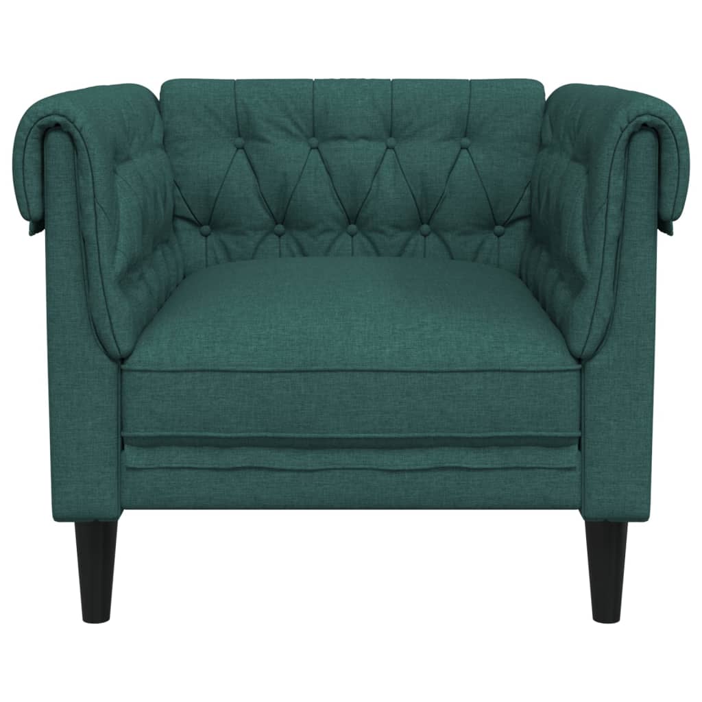 Fauteuil Chesterfield-stijl stof donkergroen is nu te koop bij PeponiXL, paradijselijk wonen!