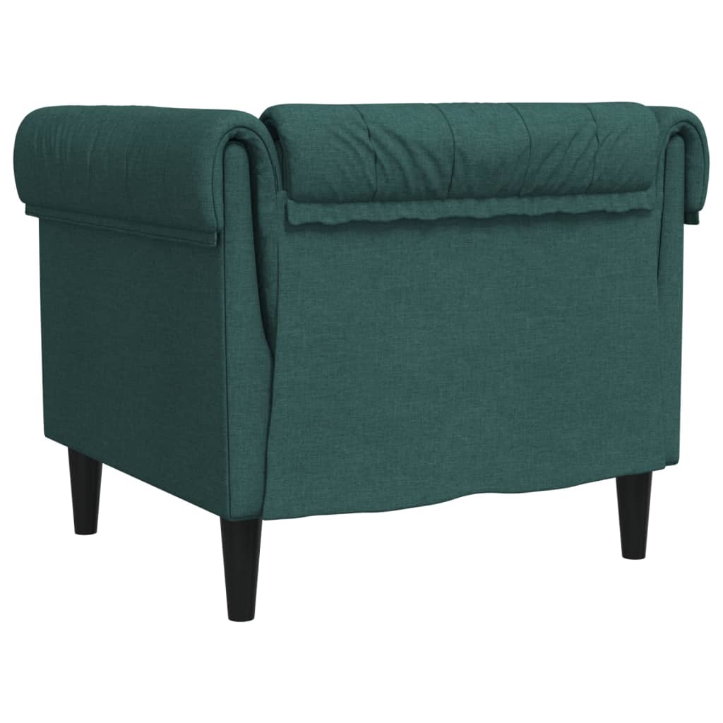 Fauteuil Chesterfield-stijl stof donkergroen is nu te koop bij PeponiXL, paradijselijk wonen!