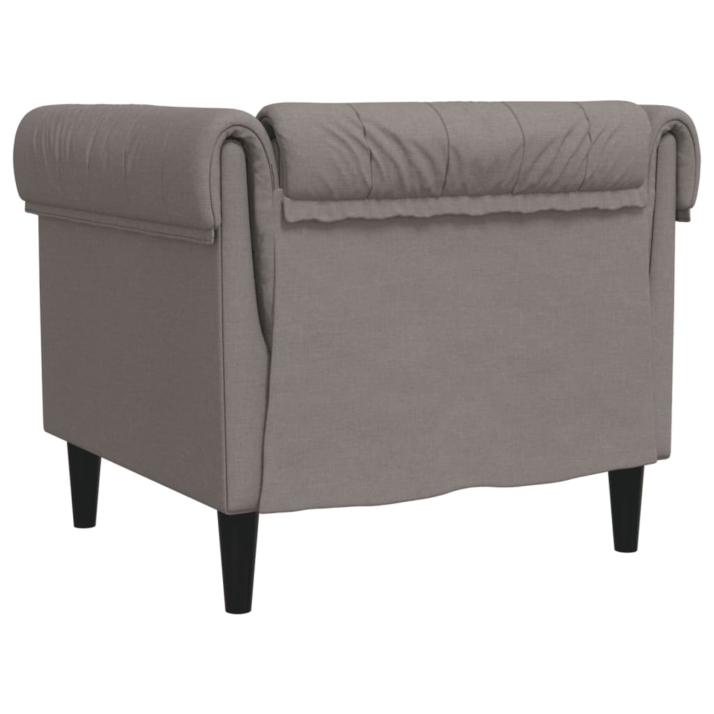 Fauteuil Chesterfield-stijl stof taupe is nu te koop bij PeponiXL, paradijselijk wonen!