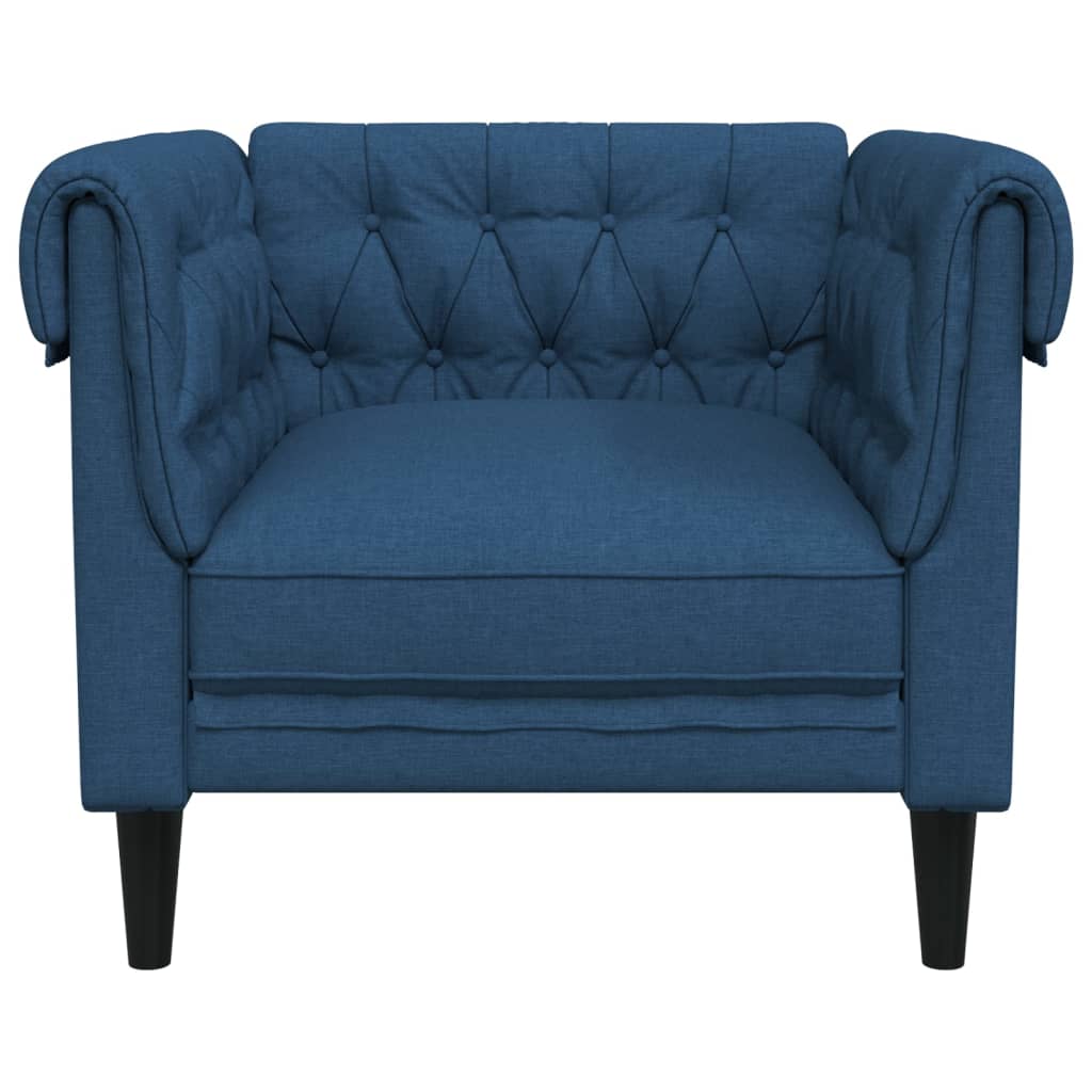 Fauteuil Chesterfield-stijl stof blauw is nu te koop bij PeponiXL, paradijselijk wonen!