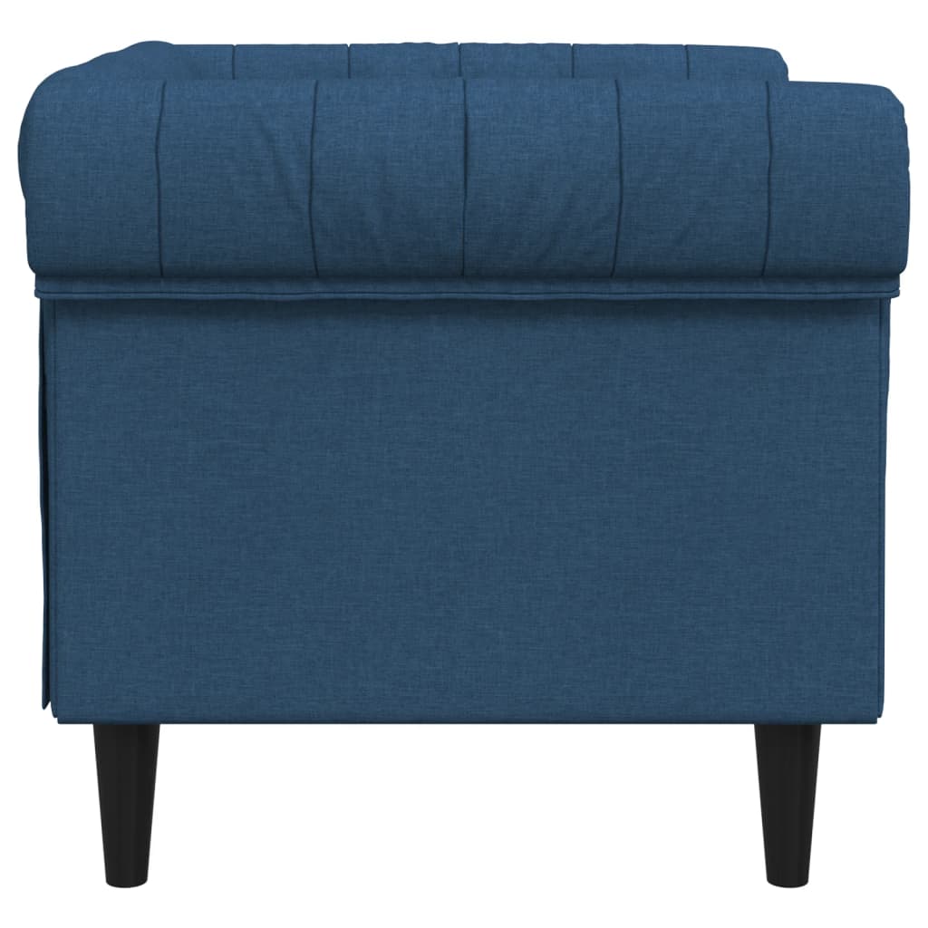 Fauteuil Chesterfield-stijl stof blauw is nu te koop bij PeponiXL, paradijselijk wonen!