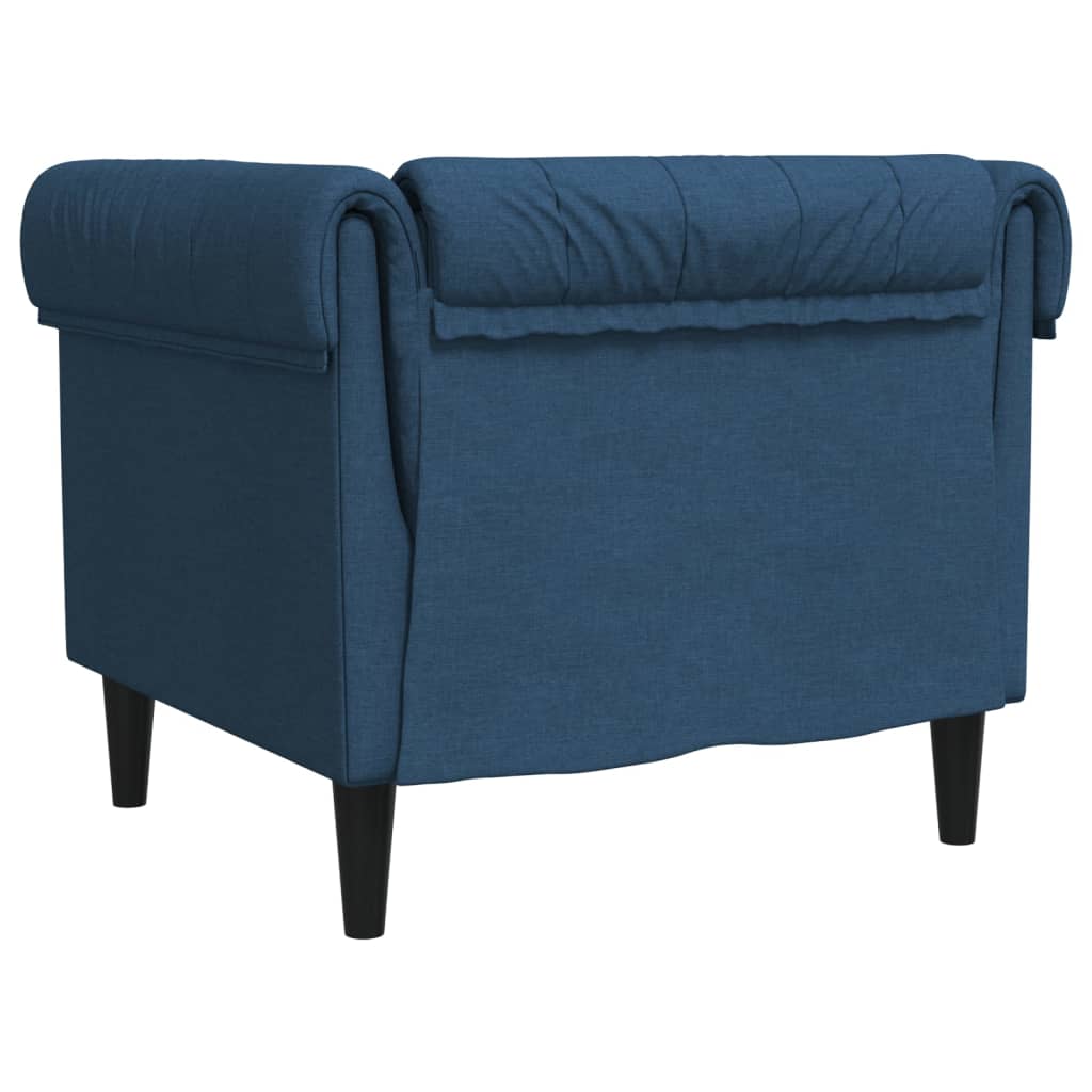 Fauteuil Chesterfield-stijl stof blauw is nu te koop bij PeponiXL, paradijselijk wonen!