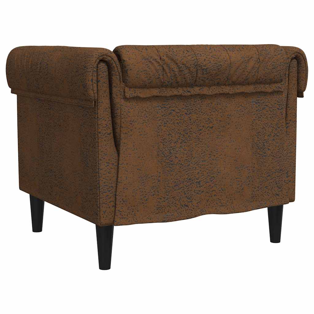 Fauteuil Chesterfield-stijl stof bruin is nu te koop bij PeponiXL, paradijselijk wonen!