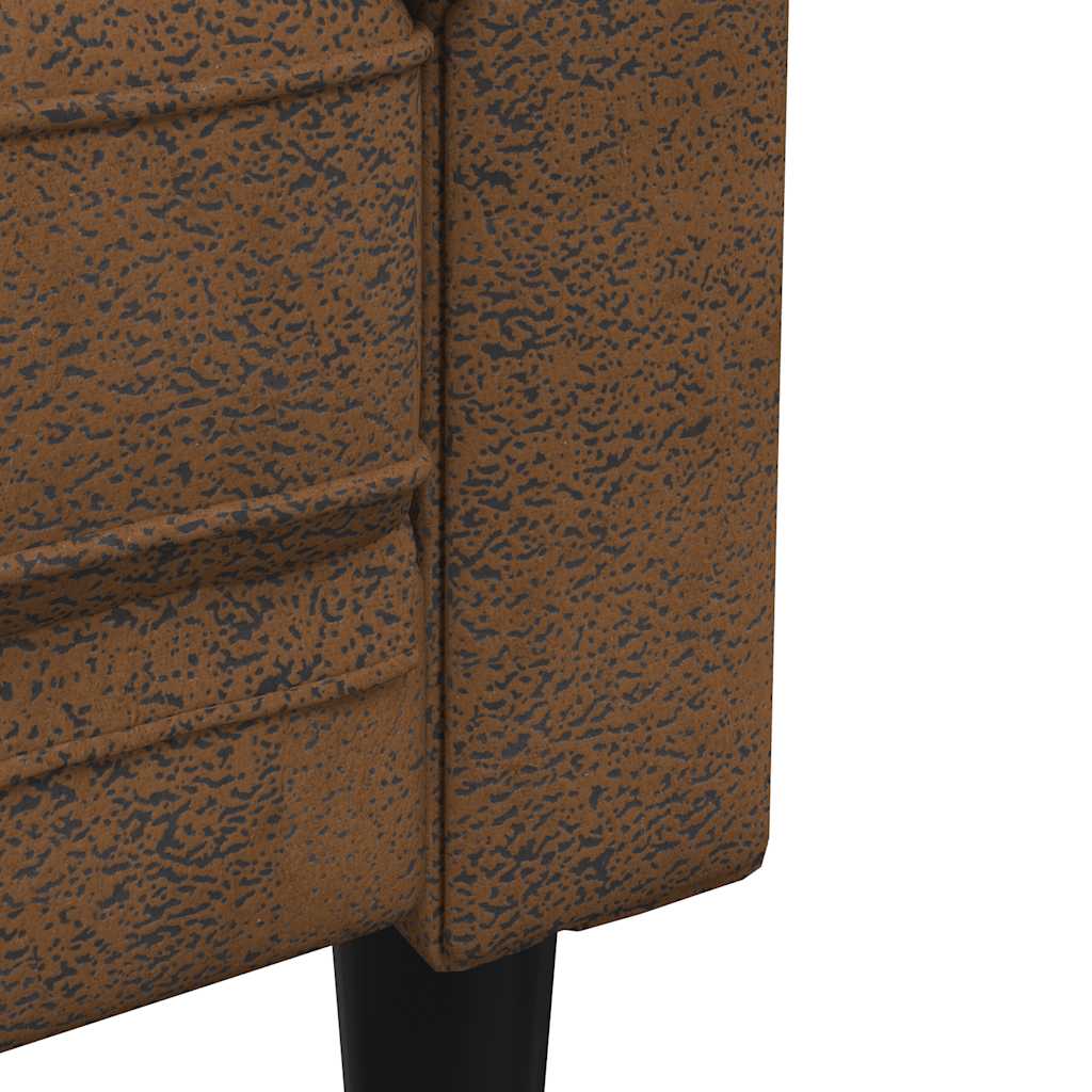Fauteuil Chesterfield-stijl stof bruin is nu te koop bij PeponiXL, paradijselijk wonen!