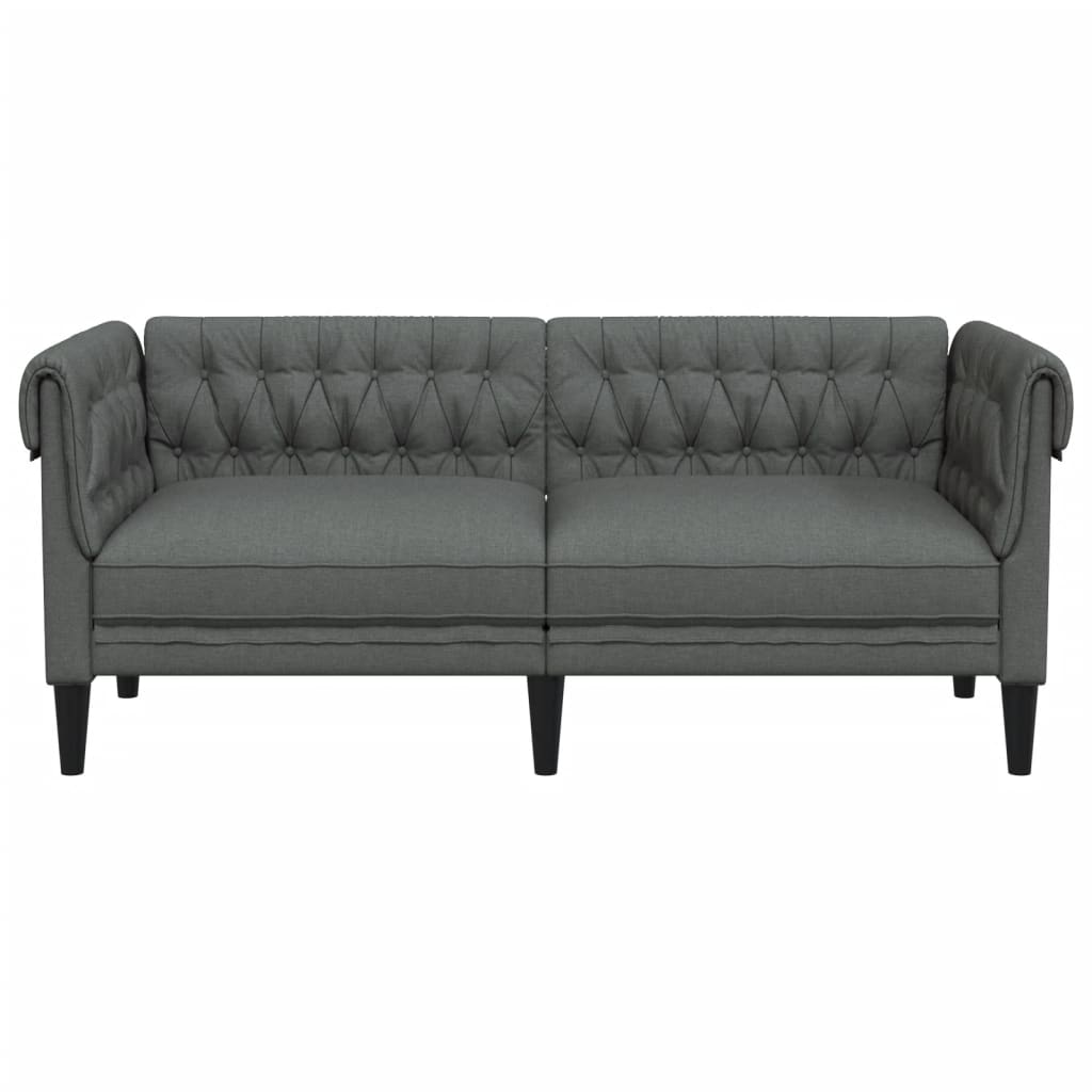 Tweezitsbank Chesterfield-stijl stof donkergrijs is nu te koop bij PeponiXL, paradijselijk wonen!