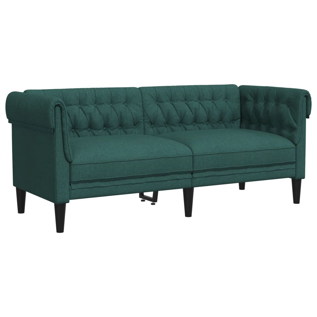 Tweezitsbank Chesterfield-stijl stof donkergroen is nu te koop bij PeponiXL, paradijselijk wonen!