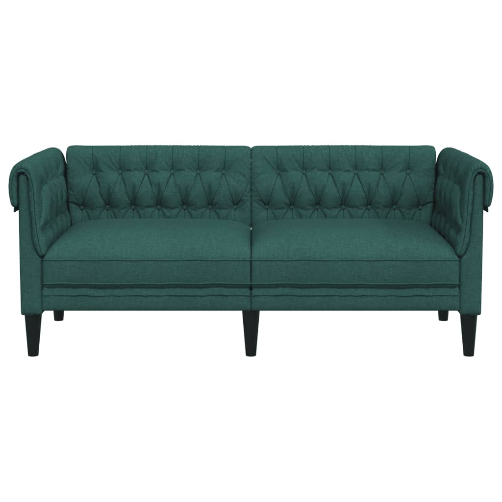 Tweezitsbank Chesterfield-stijl stof donkergroen is nu te koop bij PeponiXL, paradijselijk wonen!