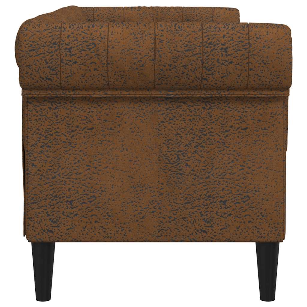 Tweezitsbank Chesterfield-stijl stof bruin is nu te koop bij PeponiXL, paradijselijk wonen!