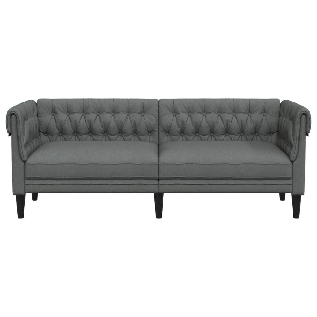 Driezitsbank Chesterfield-stijl stof donkergrijs is nu te koop bij PeponiXL, paradijselijk wonen!