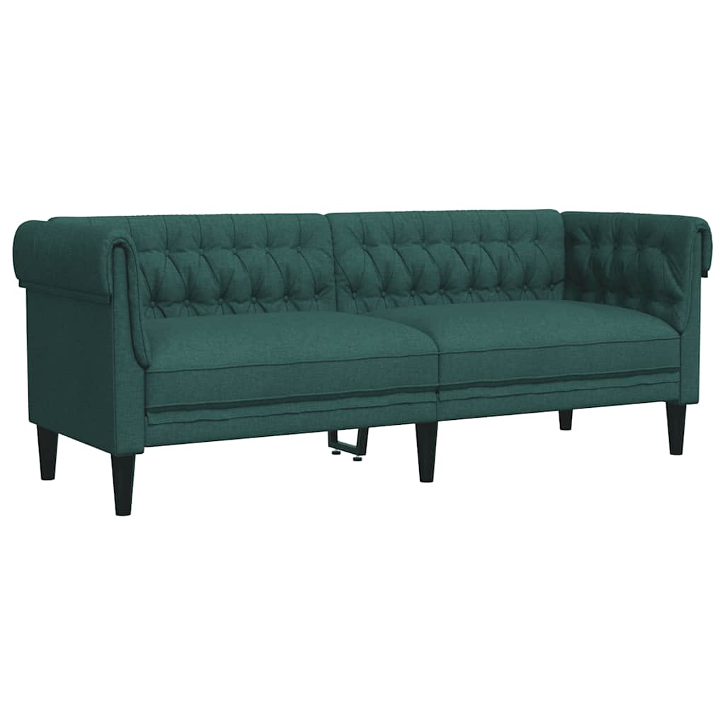 Driezitsbank Chesterfield-stijl stof donkergroen is nu te koop bij PeponiXL, paradijselijk wonen!