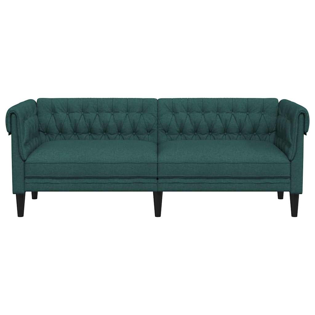 Driezitsbank Chesterfield-stijl stof donkergroen is nu te koop bij PeponiXL, paradijselijk wonen!