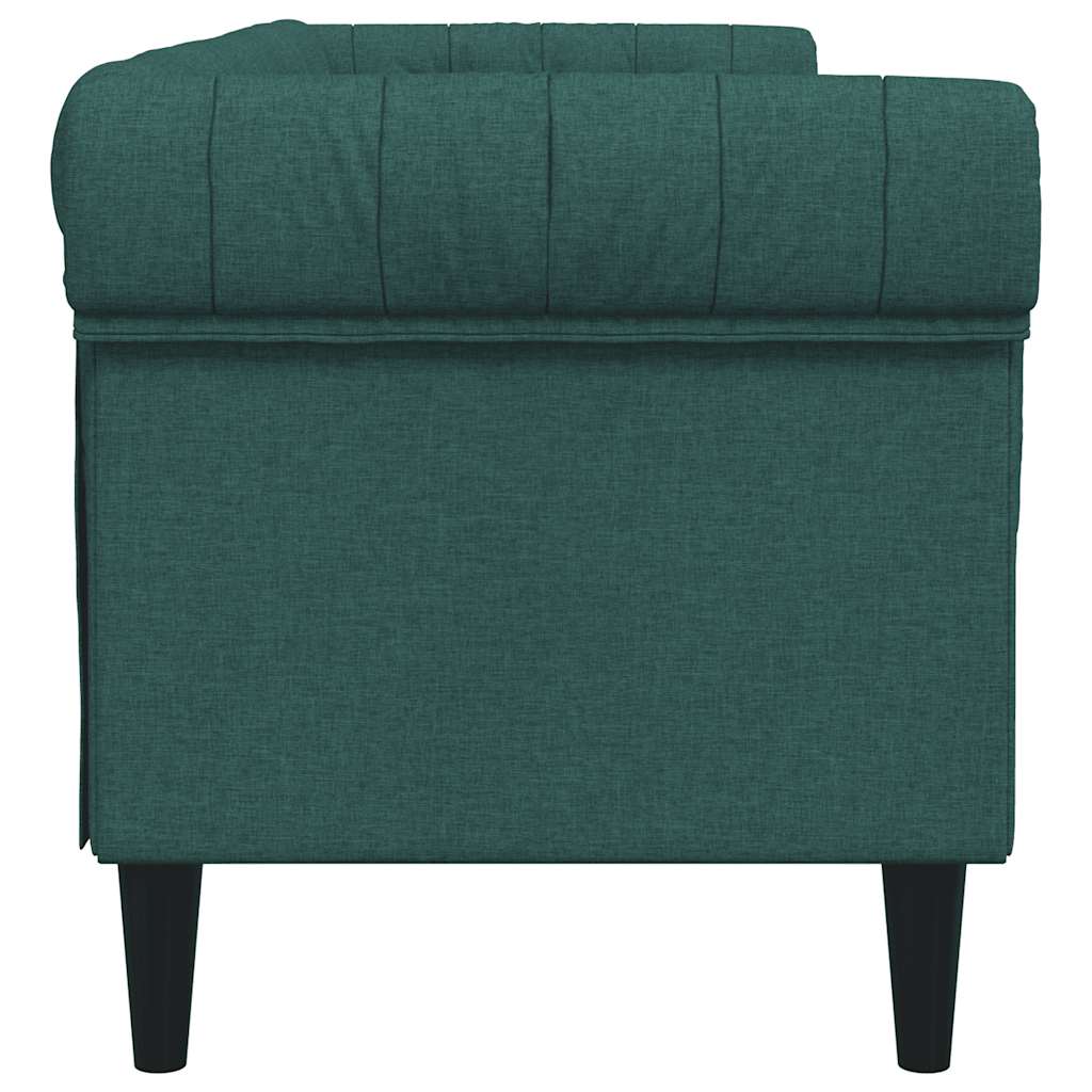 Driezitsbank Chesterfield-stijl stof donkergroen is nu te koop bij PeponiXL, paradijselijk wonen!