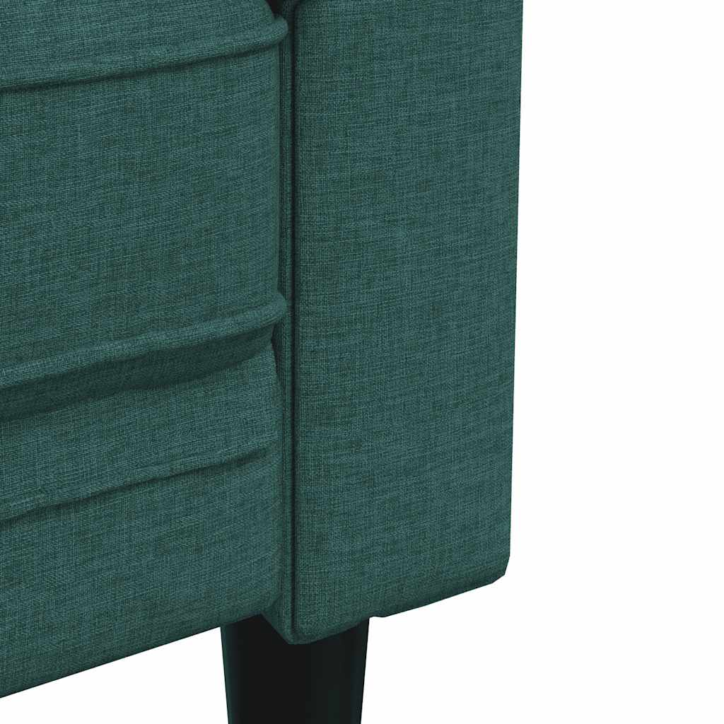 Driezitsbank Chesterfield-stijl stof donkergroen is nu te koop bij PeponiXL, paradijselijk wonen!