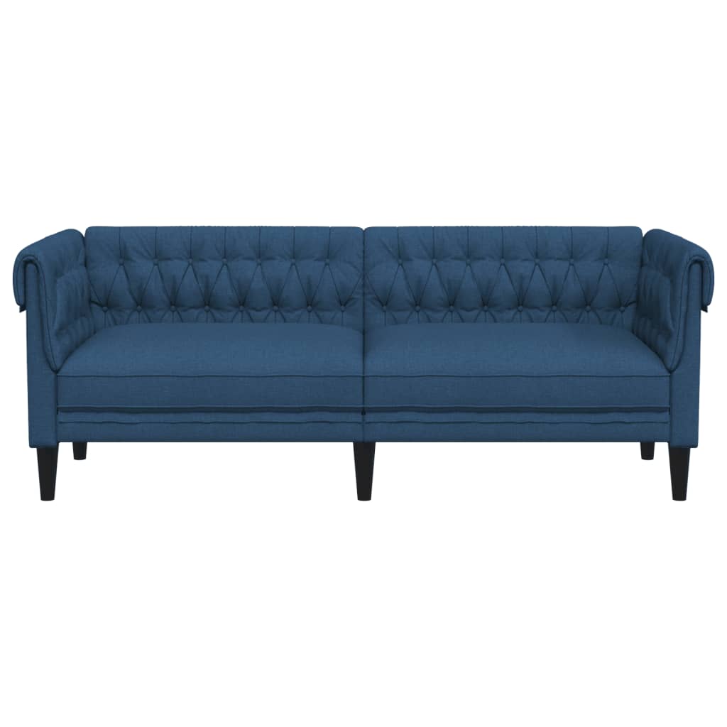 Driezitsbank Chesterfield-stijl stof blauw is nu te koop bij PeponiXL, paradijselijk wonen!